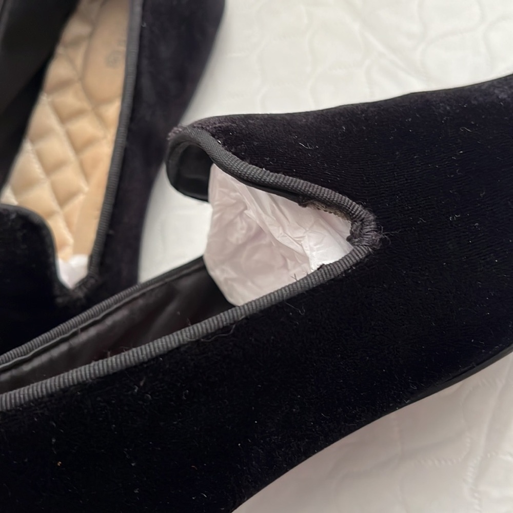 Birdies The Starling black velvet flats shoes - Picture 9 of 11